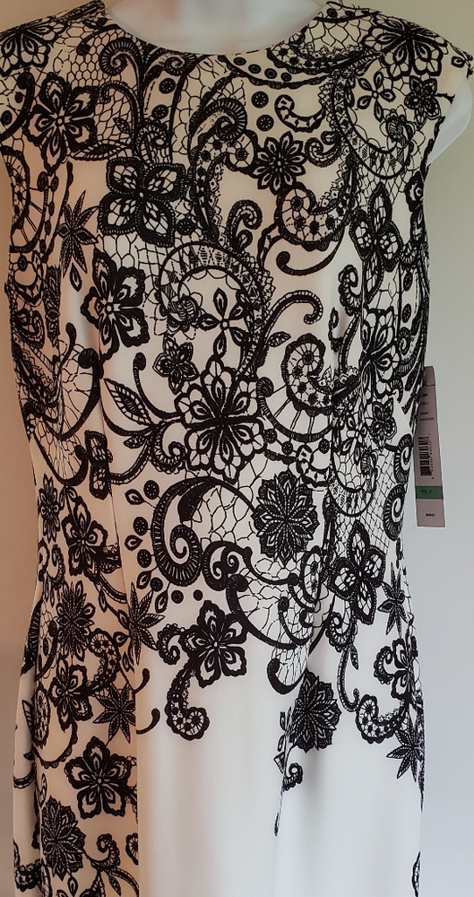 🎊🎉NWT IVORY & BLACK LACE DRESS